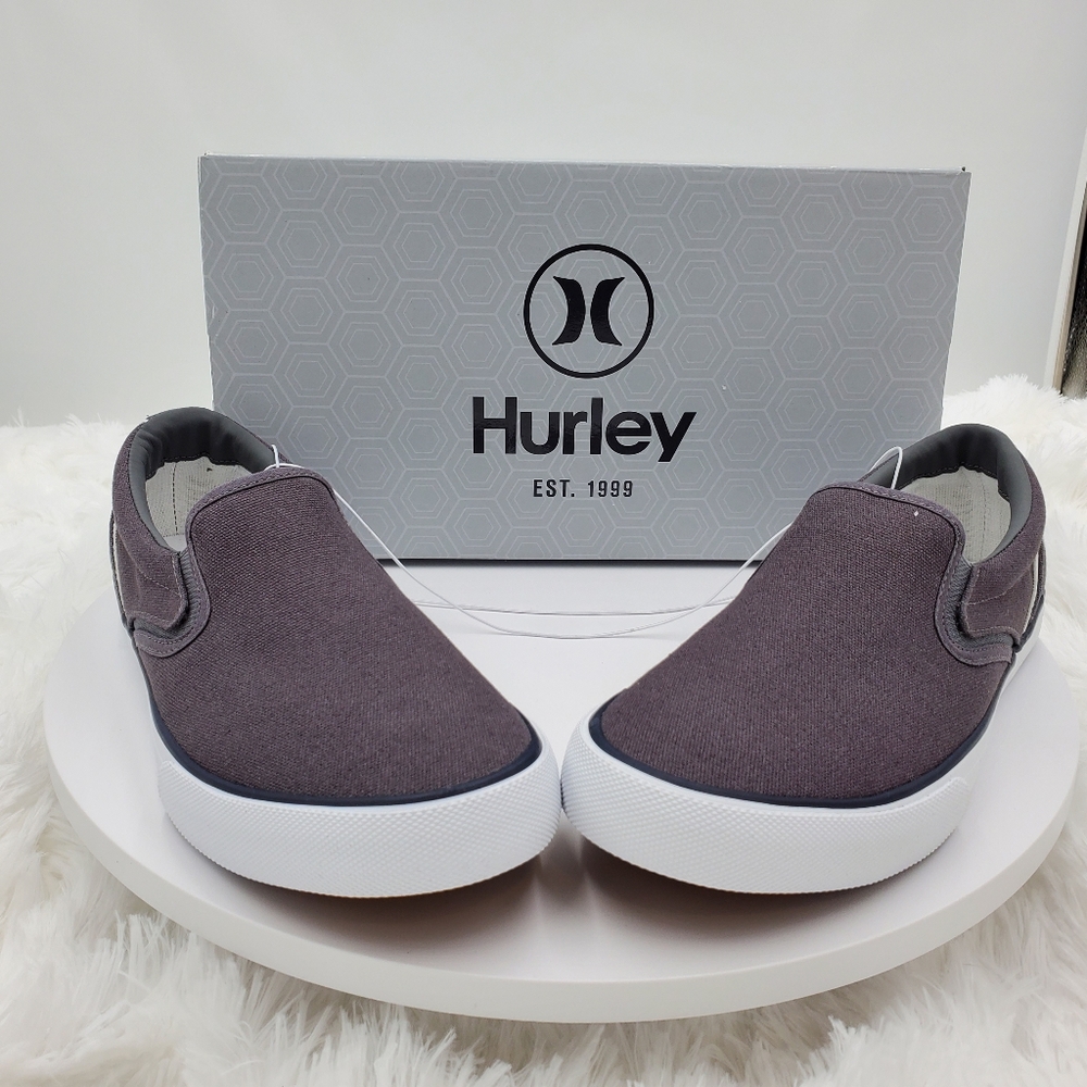 Hurley Arlo Slip Men's Gray Slip-On Shoes Size 8.5